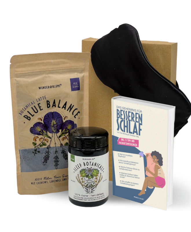 Wunderblume - Sleep Bundle Supplement Sleep Botanical Schlafmaske Ebook Blue Balance